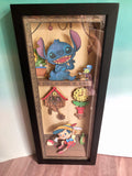 Stitch & Strings- Shadow Box- 7"X19"- Framed