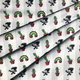 Edward Scissorhands Fabric - "Topiary Garden" - in pinstripes by the half yard