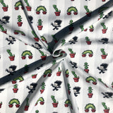 Edward Scissorhands Fabric - "Topiary Garden" - in pinstripes by the half yard