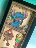 Stitch & Strings- Shadow Box- 7"X19"- Framed