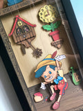 Stitch & Strings- Shadow Box- 7"X19"- Framed