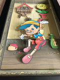 Stitch & Strings- Shadow Box- 7"X19"- Framed