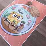 SpongeBob- Circle of Friends- Art Print