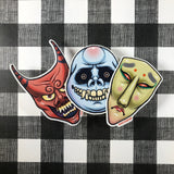 Noh Lock, Shock and Barrel Mask- sticker pack