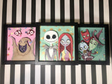 Jack and Sally - Shadow Box- 8"x 8"- Framed