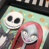 Jack and Sally - Shadow Box- 8"x 8"- Framed