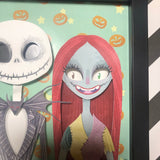 Jack and Sally - Shadow Box- 8"x 8"- Framed