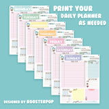 Daily Planner Printable- PDF Digital Download