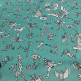 Rick and Morty Fabric - "Multiverse Mania" - in teal by the half yard