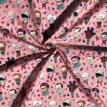 Load image into Gallery viewer, Mini Artist Pink Fabric - &quot;Art isn&#39;t Dead&quot; - by the half yard