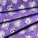 Disney Villains - "Bad Girls Club" - in lavender by the half yard