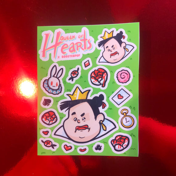 Queen of Hearts Cutie Sticker Sheet