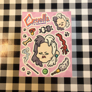 Cruella Cutie Sticker Sheet