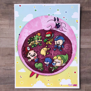 Kirby Nom Nom- Art Print