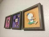 Cutie Duck Shadow Box- 8"X8"- Framed