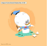 Cutie Duck Shadow Box- 8"X8"- Framed