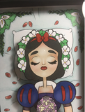 Waiting for Love- Snow White- Shadow Box- 7"X19"- Framed