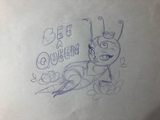 Bee a Queen- Big Sticker
