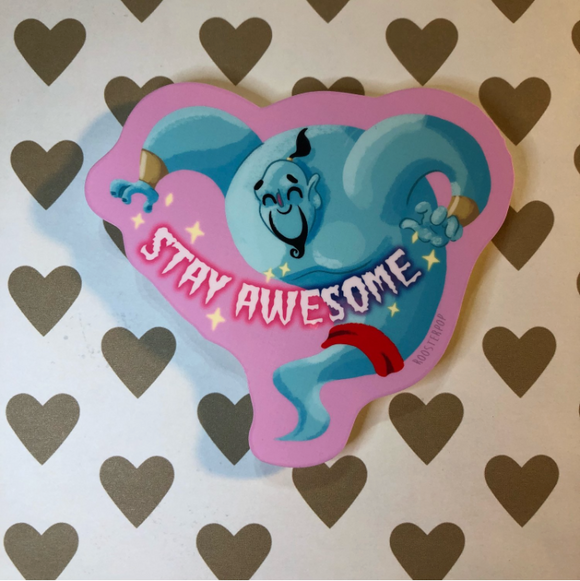 Genie, Stay Awesome- Big Sticker