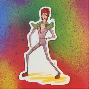 Ziggy StarDust - Bowie 70's Fashion- Big Sticker