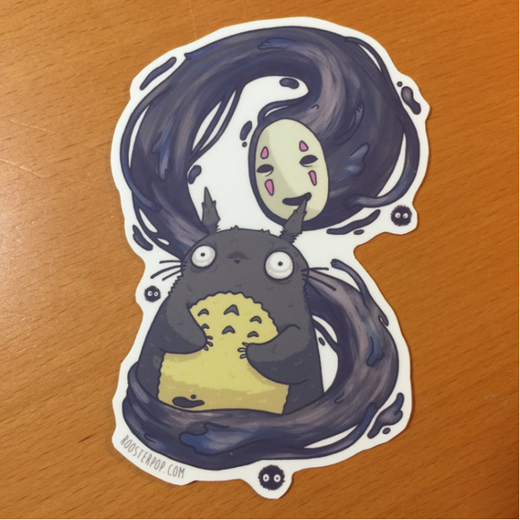 No Face and Totoro- Big Sticker
