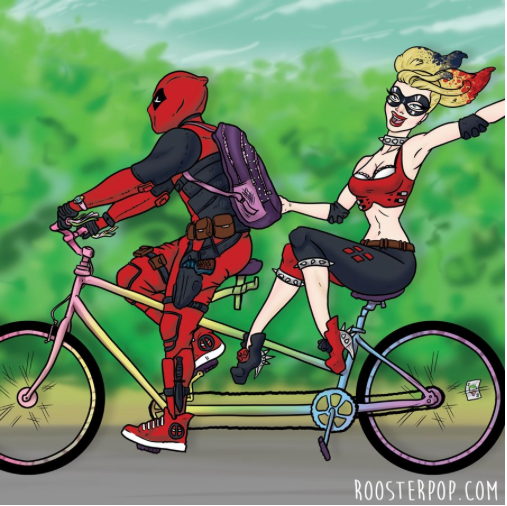 Crazy Love Bicycle- Art Print