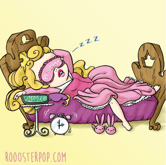 Little Sleeping Beauty Cutie- Art Print
