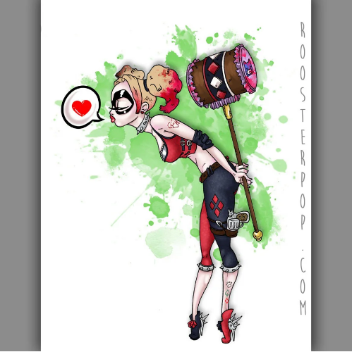 A Kiss from Harley- Art Print