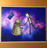 BFF <3 Dr Who & Dalek- Art Print