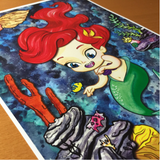 Mermaid- "When Best Friends Met"- Art Print