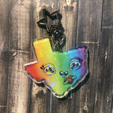 Texas PRIDE keychain