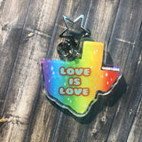 Texas PRIDE keychain