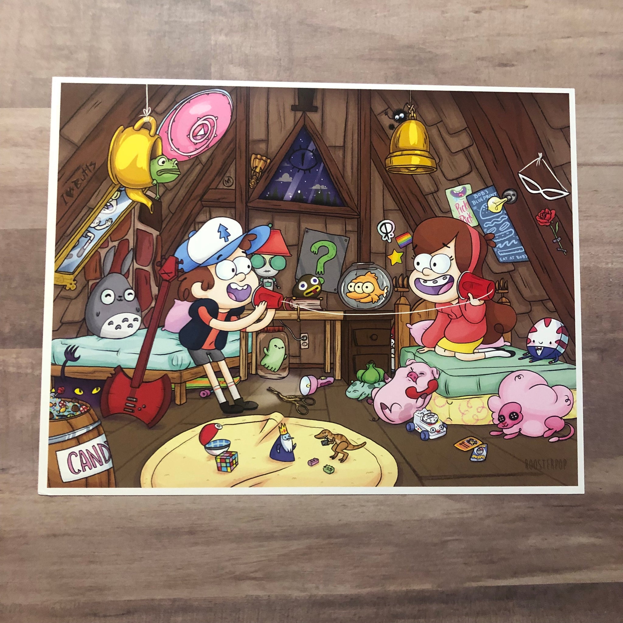 Telephone Game- Gravity Falls- MashUp Art Print – RoosterPOP