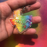 Texas PRIDE keychain