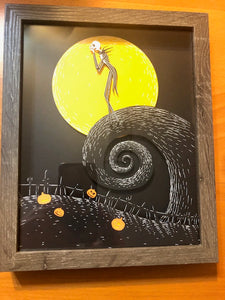 Jack on the Hill - Shadow Box- 8"x 10"- Framed