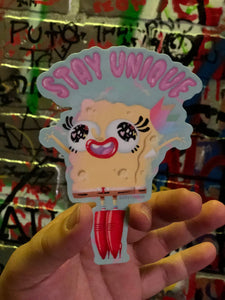 Spongebob Stay Unique- Big Sticker